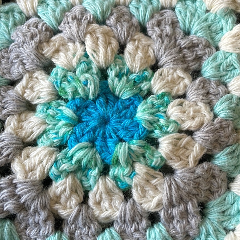 Hand Crochet Shoulder Bag Crossbody Bag Crochet Granny Square BOHO - 100% Cotton - Picture 8 of 16